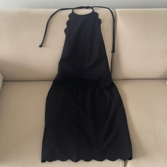 Marysia Scallop Halter Dress Black size small - Picture 4 of 6